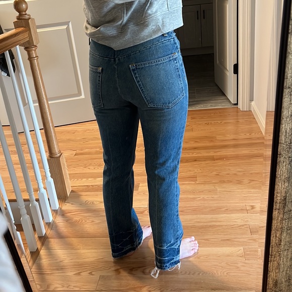 Helmut Lang Tacked Crop Flare Jeans - Picture 3 of 9